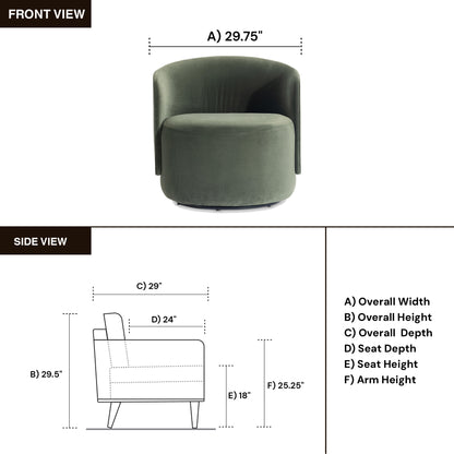Bernhardt Crosby Upholstered Fabric Swivel Chair-Comfort Design Furniture