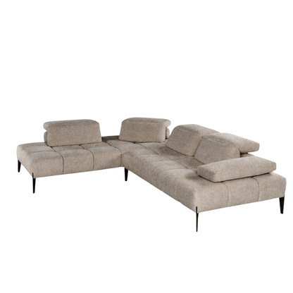 Calia Italia Skyline Modular Sectional Long Chaise With Adjustable Headrest