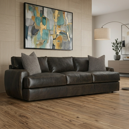 Bernhardt Cameron Fabric Sofa With Oversized Roll Arms