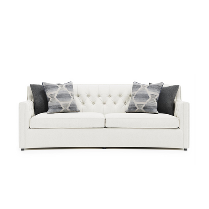 Bernhardt Candace 3-Seater Fabric Curved Tufted Sofa