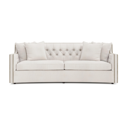 Bernhardt Candace 3-Seater Fabric Curved Tufted Sofa
