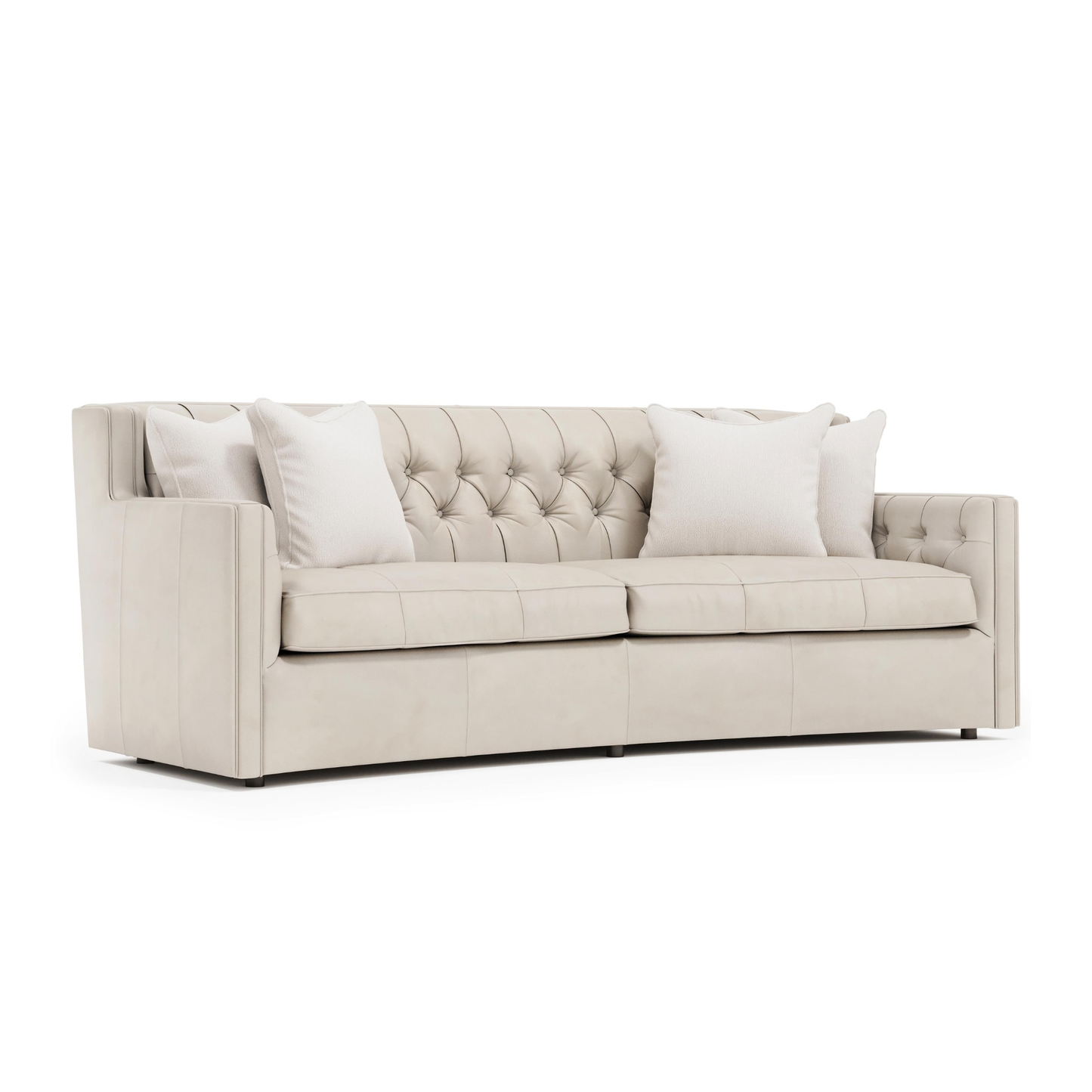 Bernhardt Candace 3-Seater Fabric Curved Tufted Sofa