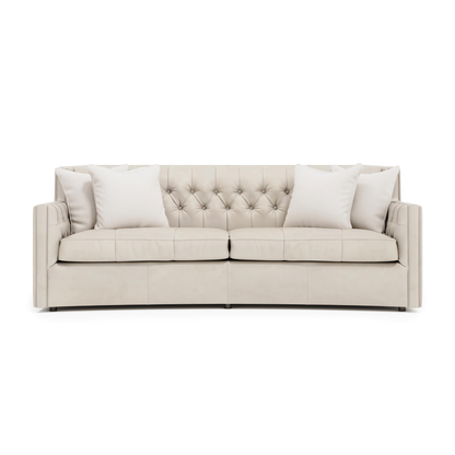 Bernhardt Candace 3-Seater Fabric Curved Tufted Sofa