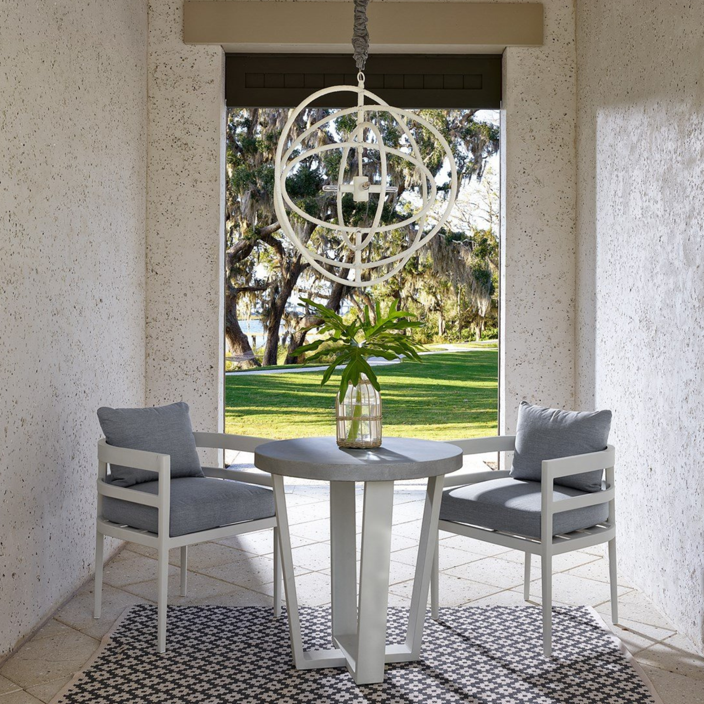 Universal Coastal Living South Beach Outdoor Gray Dining Chair