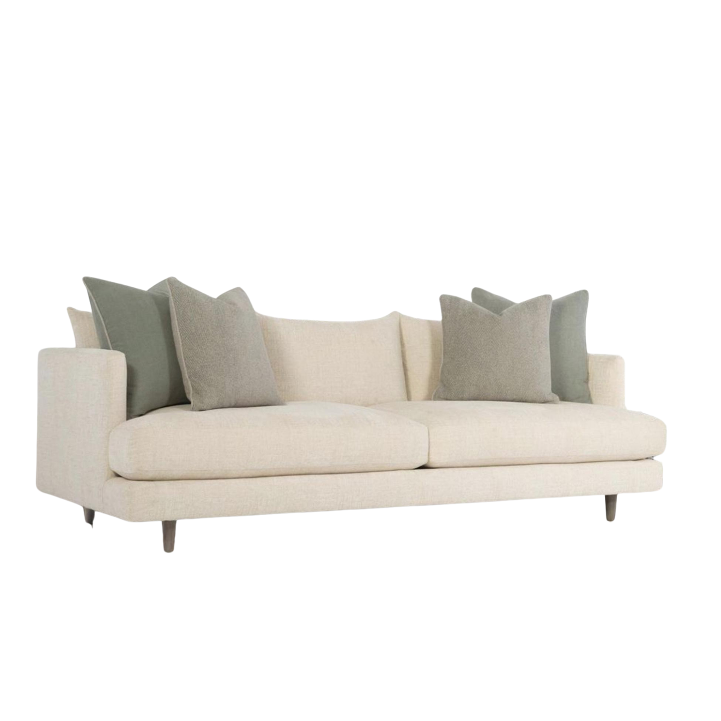 Bernhardt Living Colette White Cream Fabric Sofa