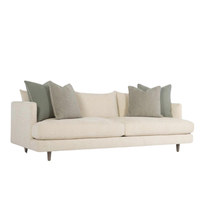 Bernhardt Living Colette White Cream Fabric Sofa