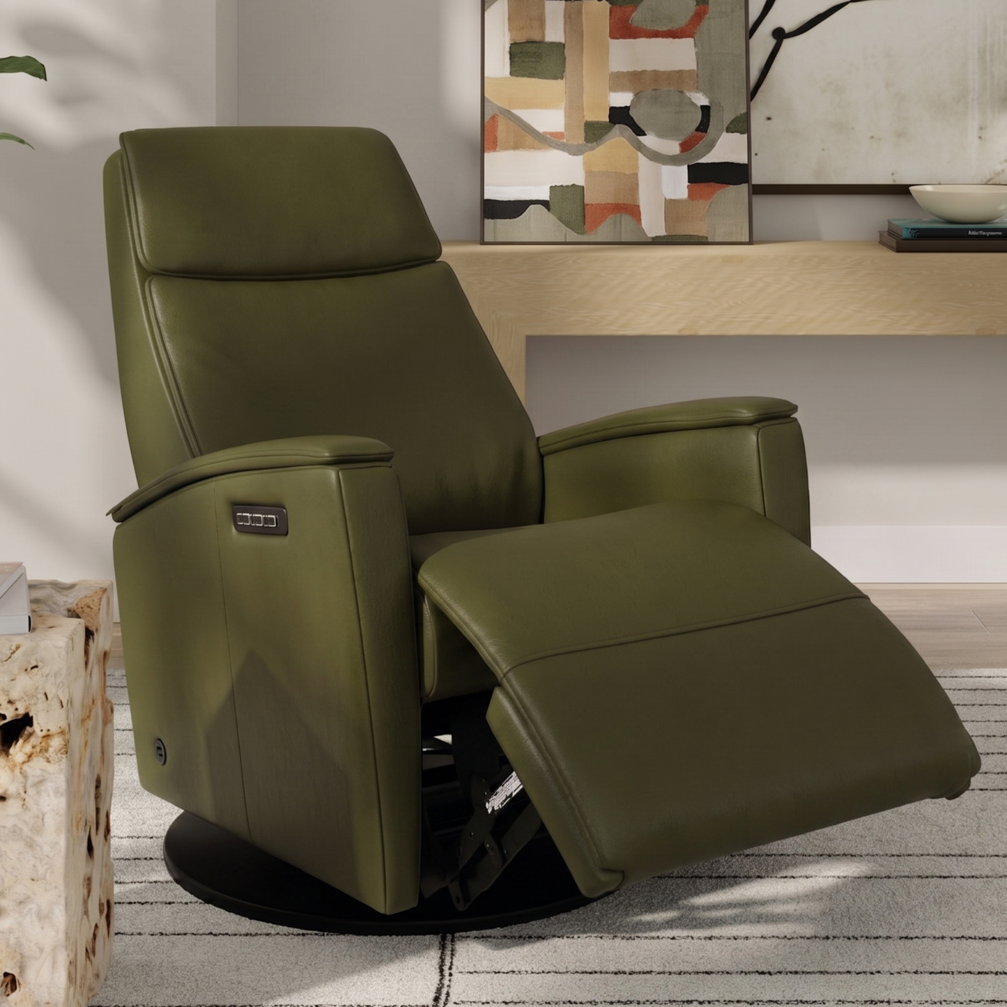 Fjords Crown Relax Collection Swing Relaxer Leather Recliner Chair