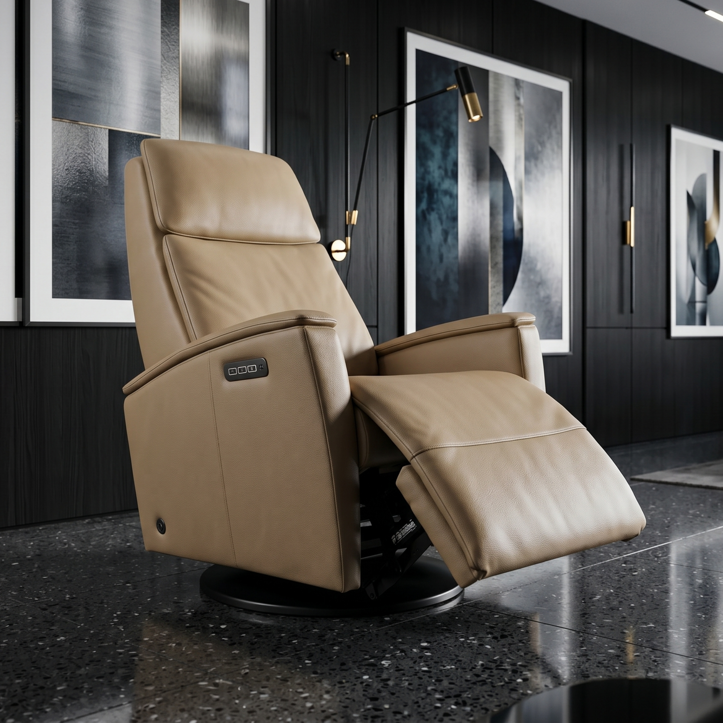 Fjords Crown Relax Collection Swing Relaxer Leather Recliner Chair