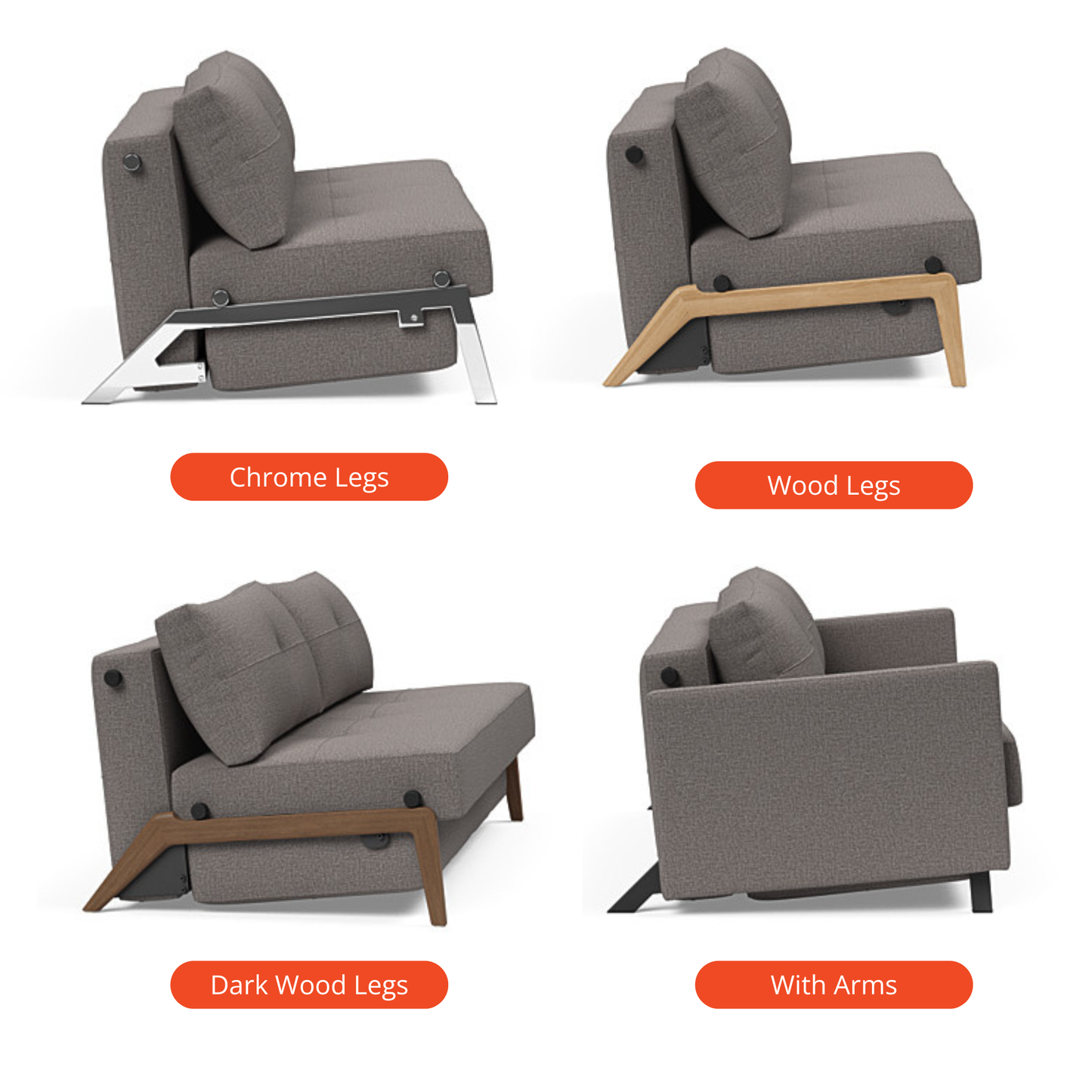 Innovation Living Cubed Fabric Queen Sleeper Sofa