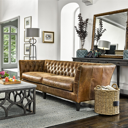 Universal Duncan 2 Seater Velvet Tuffed Sofa