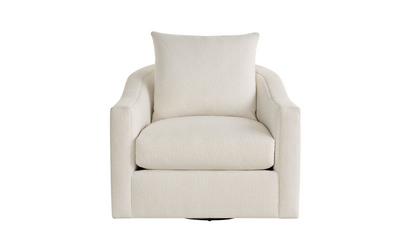 Universal Furniture Eli Fabric Swivel Chair In White