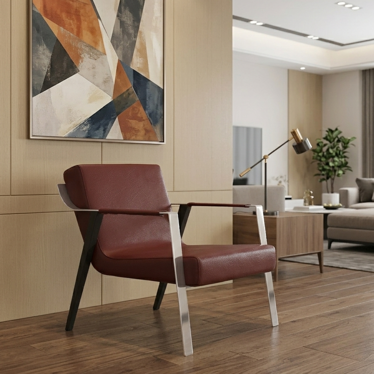 Klaussner Eleganza Leather Lounge Chair