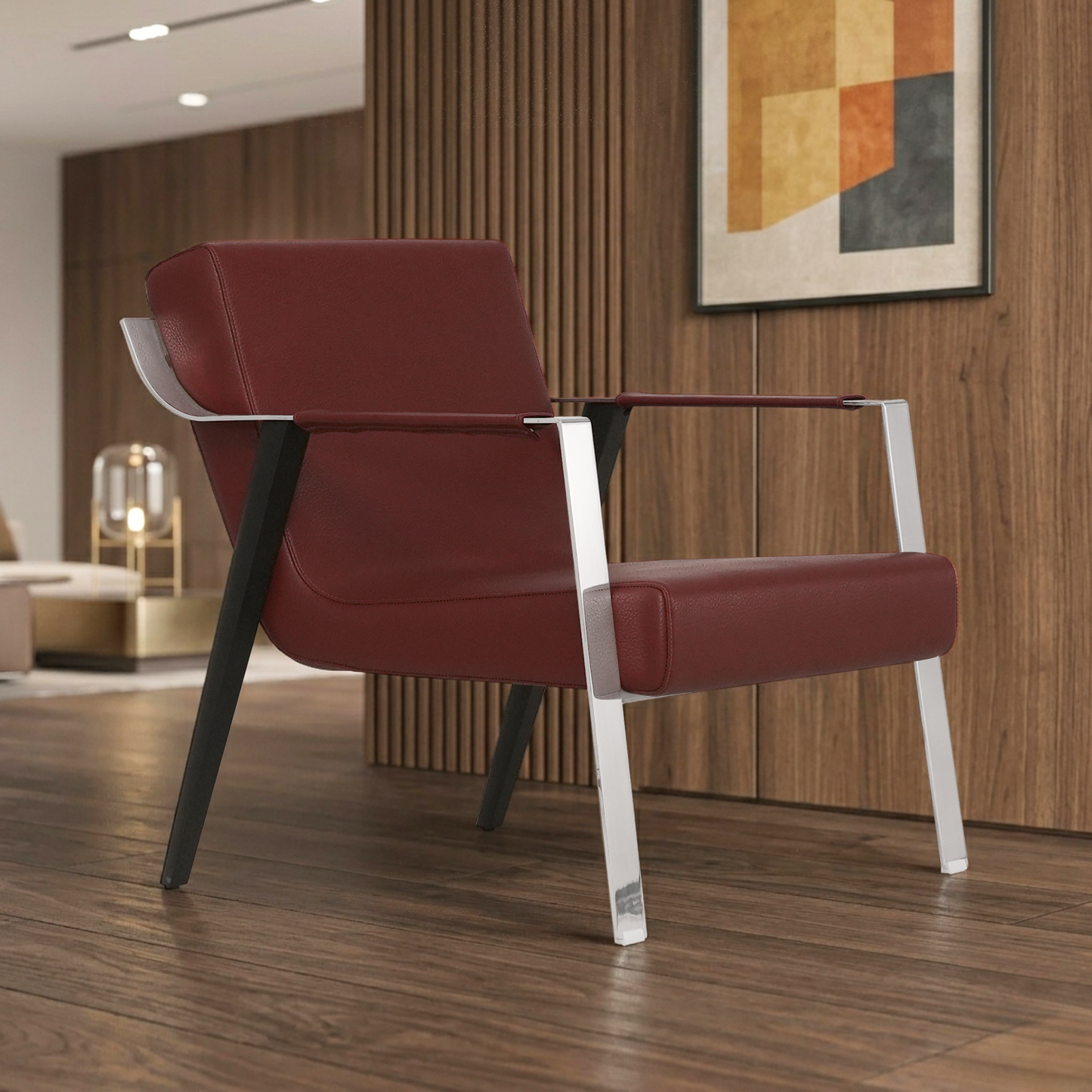 Klaussner Eleganza Leather Lounge Chair