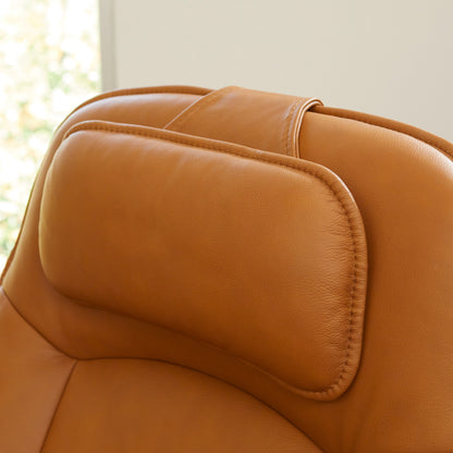 Fjords Admiral C recliner footstool close-up showing quality for comfort furniture