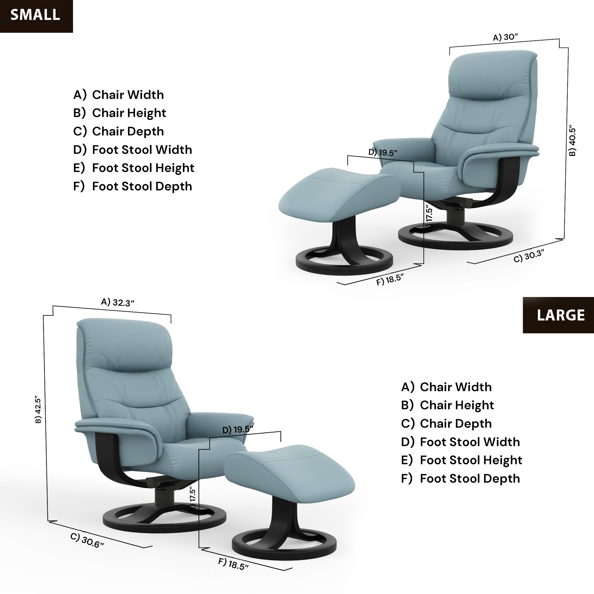 Fjords Anne R Recliner Chair With Foot Stool – Comfort Design