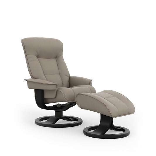 Fjords Bergen R Leather Recliner Chair With Foot Stool