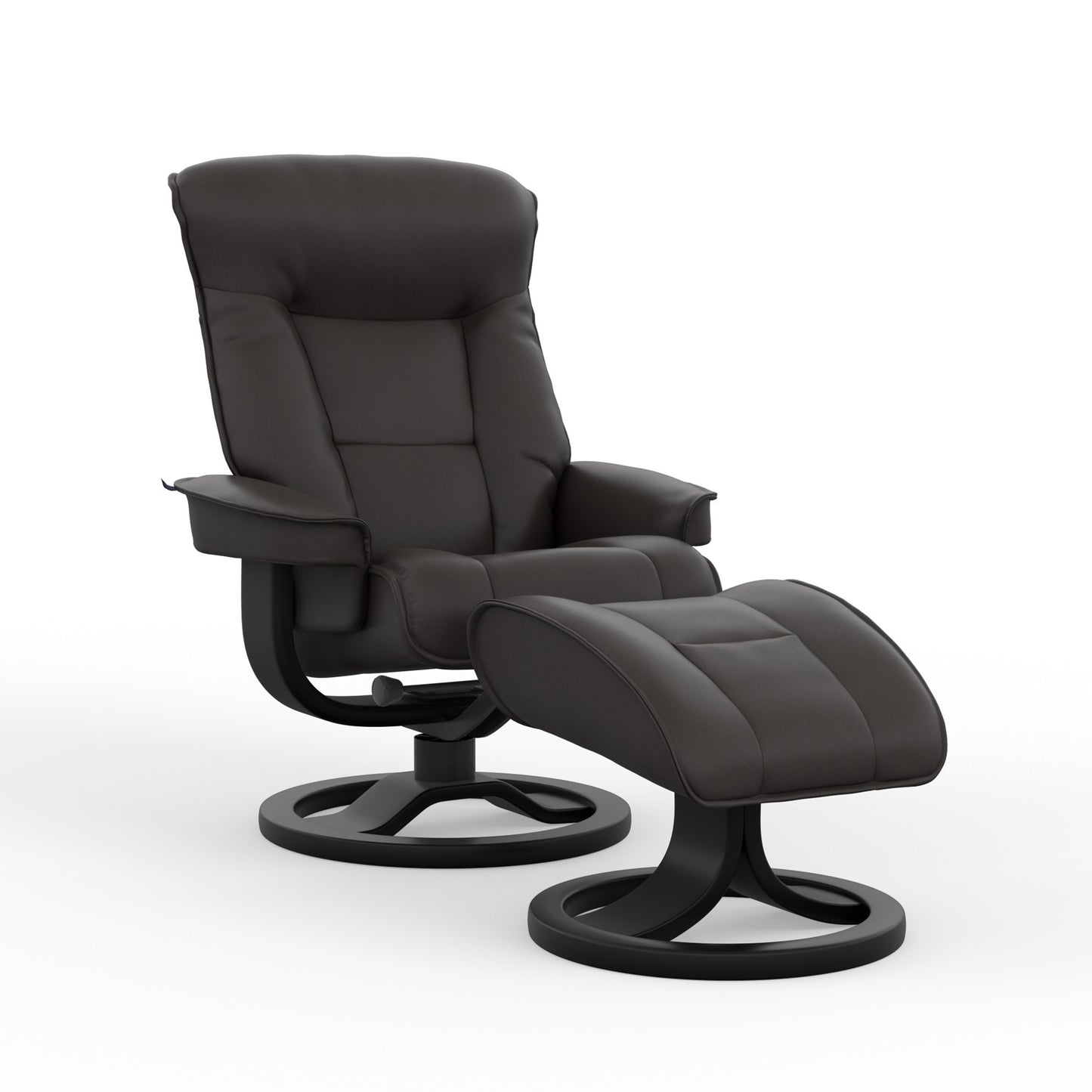 Fjords Bergen R Leather Recliner Chair With Foot Stool