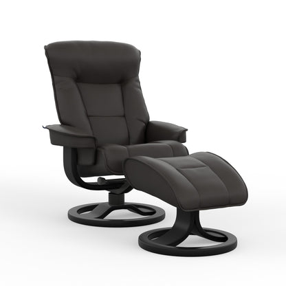 Fjords Bergen R Leather Recliner Chair With Foot Stool