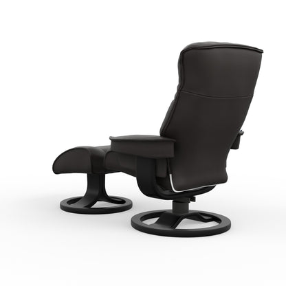 Fjords Bergen R Leather Recliner Chair With Foot Stool