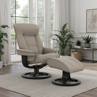 Fjords Bergen R Leather Recliner Chair With Foot Stool