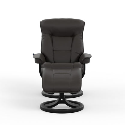 Fjords Bergen R Leather Recliner Chair With Foot Stool