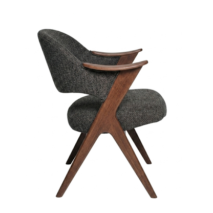 Fjords Blinken Accent Chair with Supportive Backrest and Solid Wood Frame