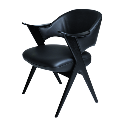 Fjords Blinken Accent Chair with Supportive Backrest and Solid Wood Frame