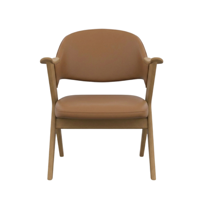 Fjords Blinken Accent Chair with Supportive Backrest and Solid Wood Frame