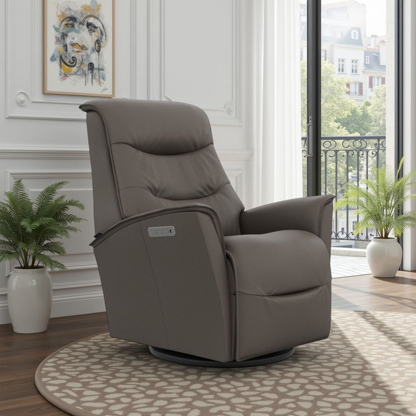 Fjords Dallas Swing Relaxer Leather Recliner Chair