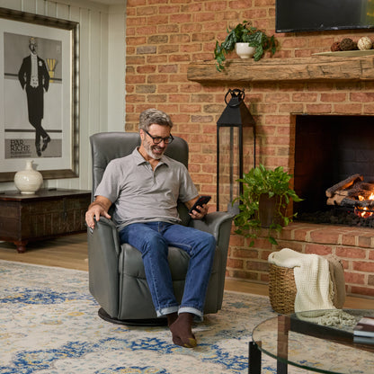 Fjords Dallas Swing Relaxer Leather Recliner Chair