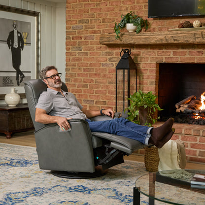 Fjords Dallas Swing Relaxer Leather Recliner Chair