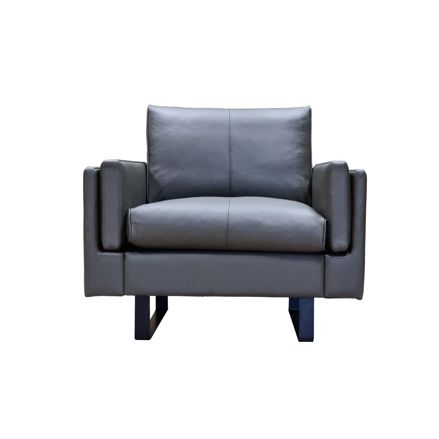 Fjords Endless Leather Accent Chair with Feather Cushions-Comfort Design Furniture