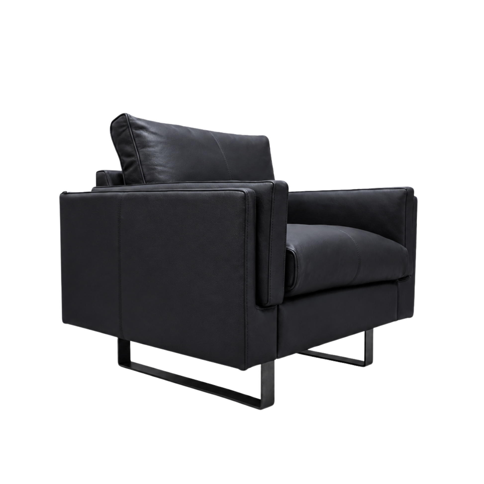 Fjords Endless Leather Accent Chair with Feather Cushions-Comfort Design Furniture