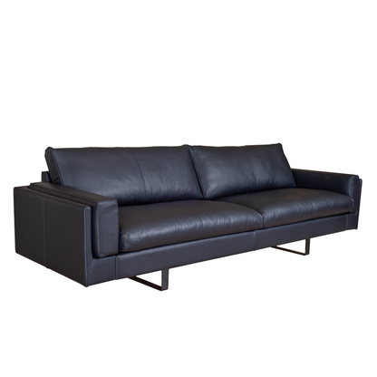 Fjords Endless Modern Leather Sofa with Feather Cushions