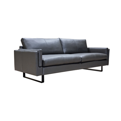Fjords Endless Modern Leather Sofa with Feather Cushions