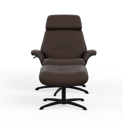Fjords Falcon Swivel Manual Recliner Chair With Footstool