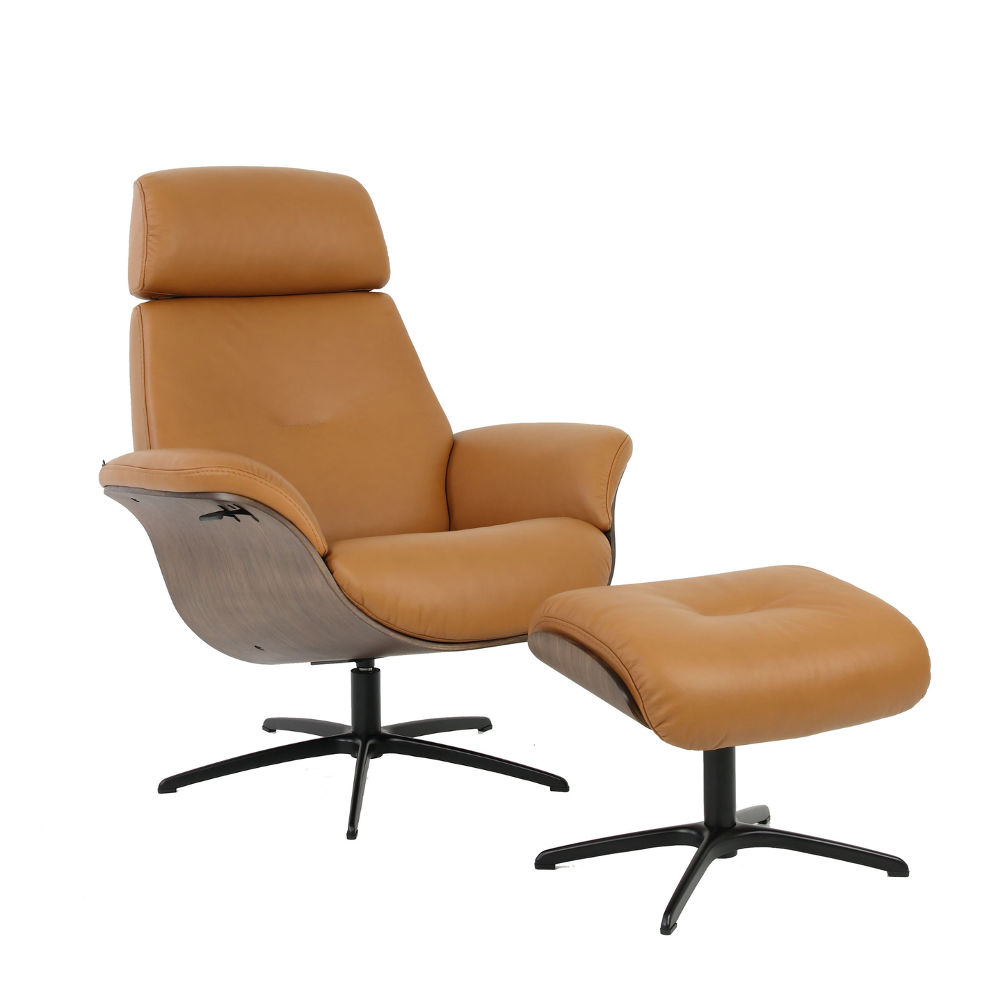 Fjords Falcon Swivel Manual Recliner Chair With Footstool