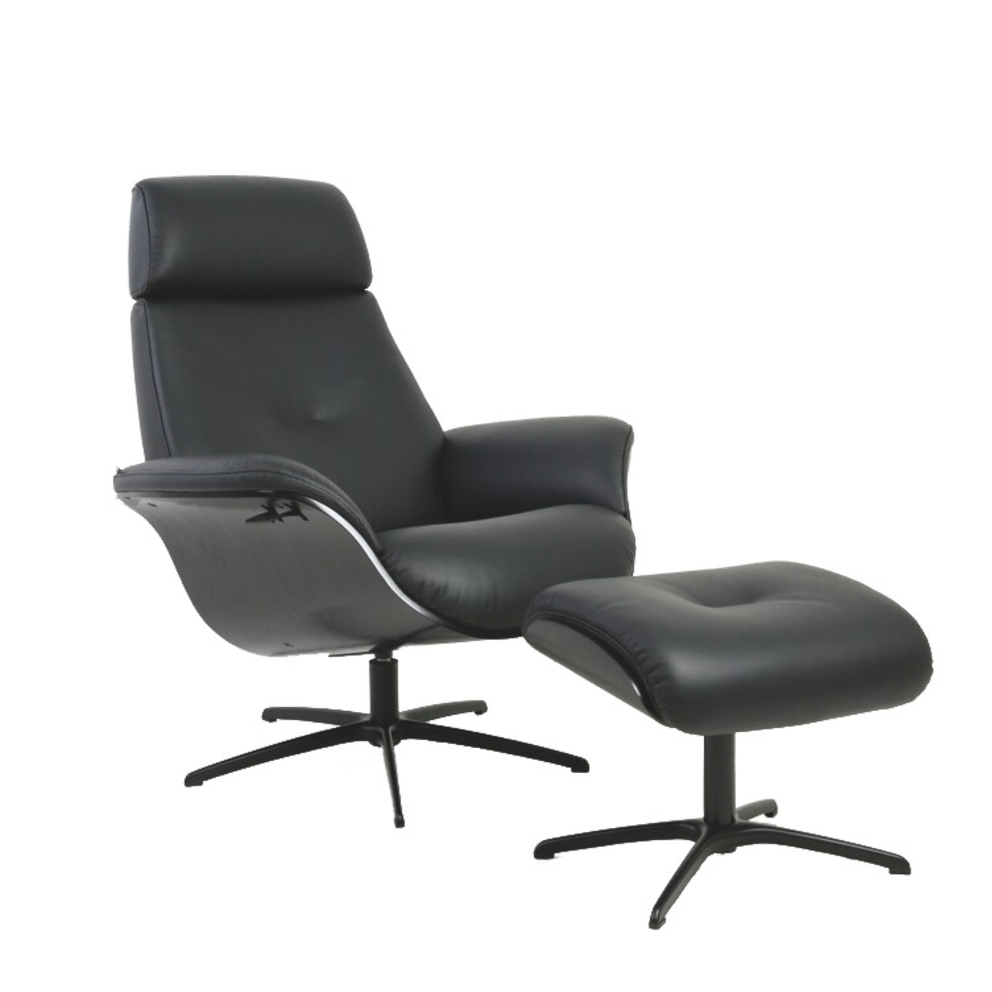 Fjords Falcon Swivel Manual Recliner Chair With Footstool