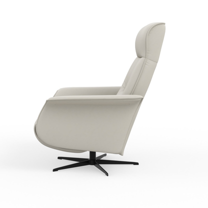 Fjords Finn glider recliner chair side profile view for comfort furniture