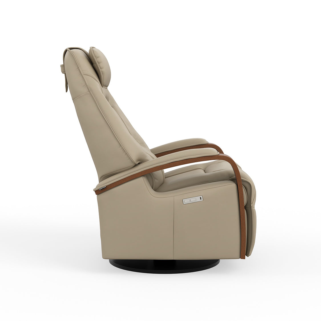 Fjords Helsinki Leather Swing Relaxer With Swivel Glider & Rocker Recliner Chair