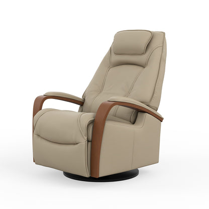 Fjords Helsinki Leather Swing Relaxer With Swivel Glider & Rocker Recliner Chair