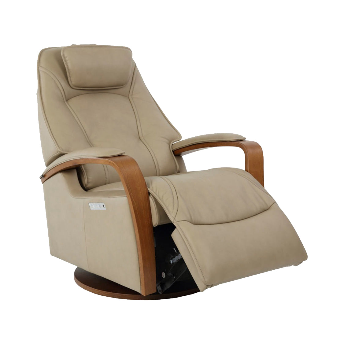 Fjords Helsinki Leather Swing Relaxer With Swivel Glider & Rocker Recliner Chair