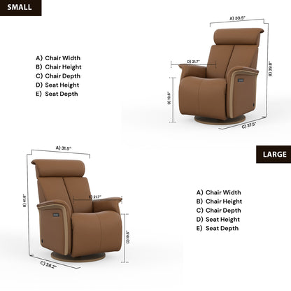 Fjords Jewel Leather Recliner Chair With Swivel & Gliding Motion