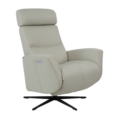 Fjords Magnus chair close-up of leather upholstery for comfort furniture