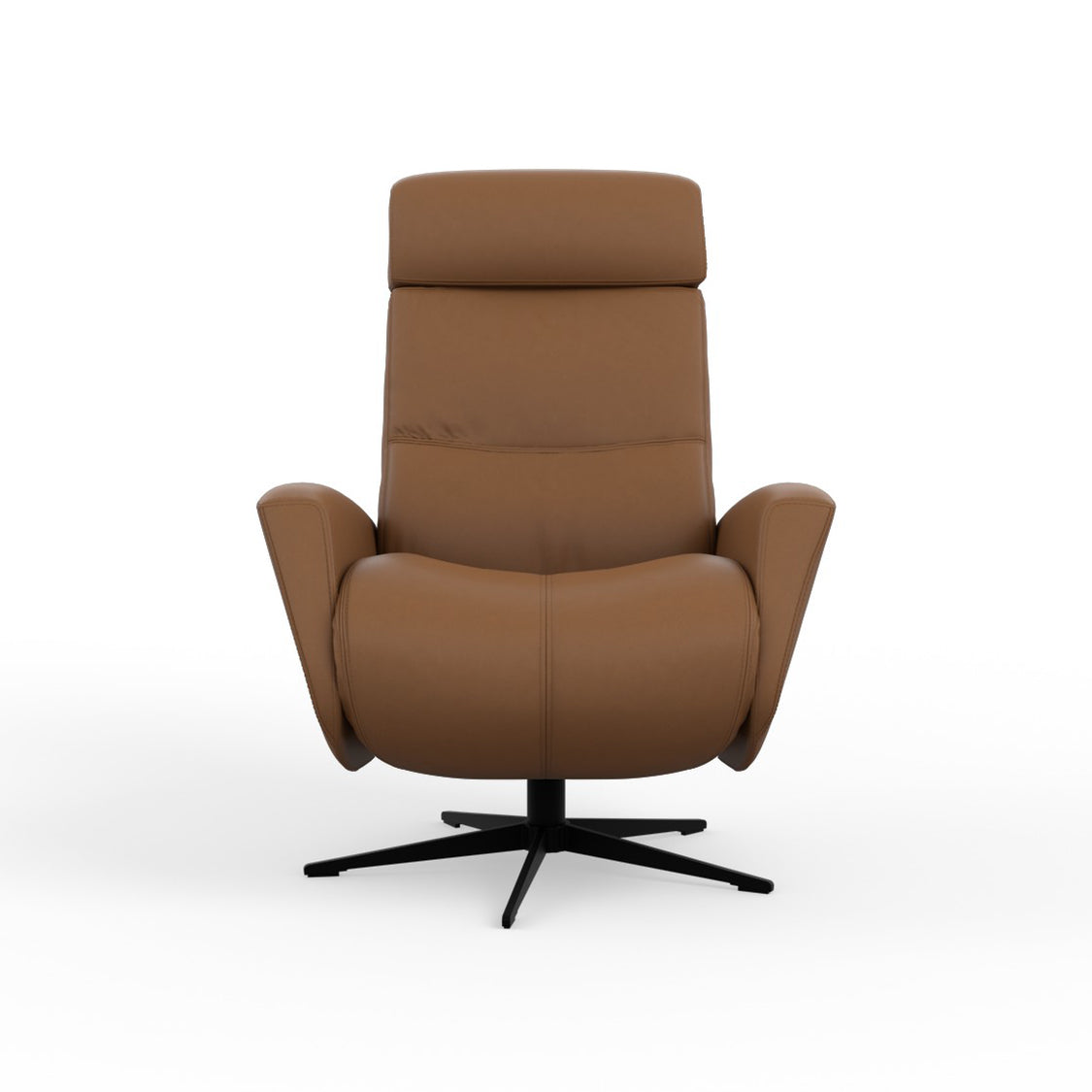 Fjords Magnus leather power recliner, front view for comfort furniture

