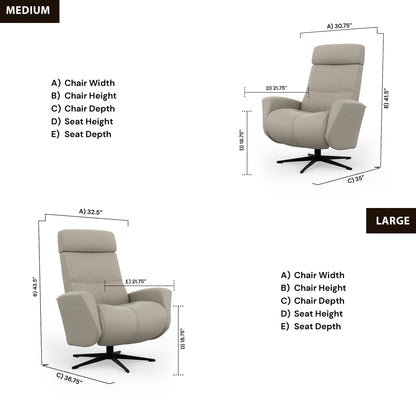 Fjords Magnus recliner dimensions diagram for comfort furniture