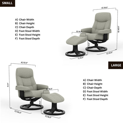 Fjords Muldal R Swivel Recliner Chair With Active Release Neck Support