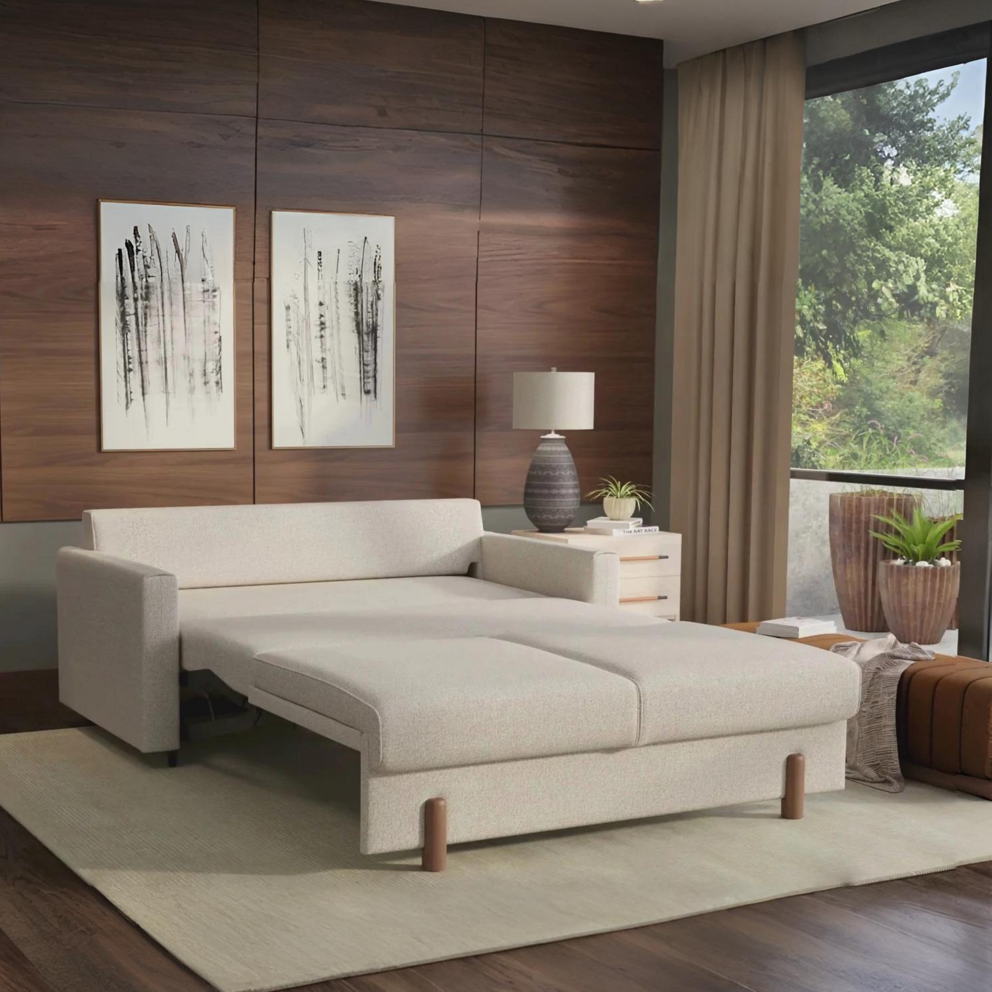 Fjords Nordic Rest Nora Fabric Queen Sized Sleeper Sofa-ComfortDeign