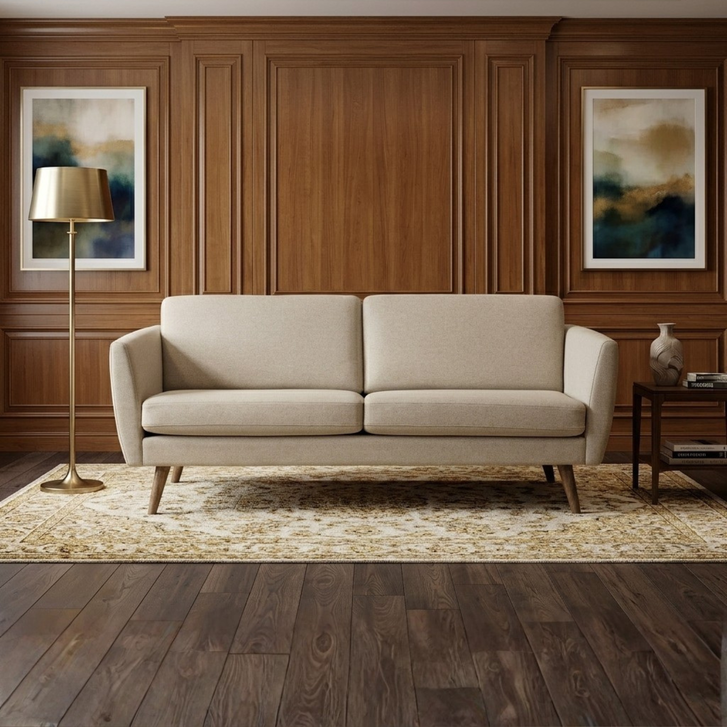Fjords Nordic Upholstered 3 Seater Sofa with Track Arms-comfortdesignfurniture