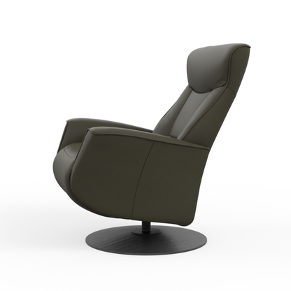 Fjords Oskar Leather Swivel Glider Power Recliner Chair